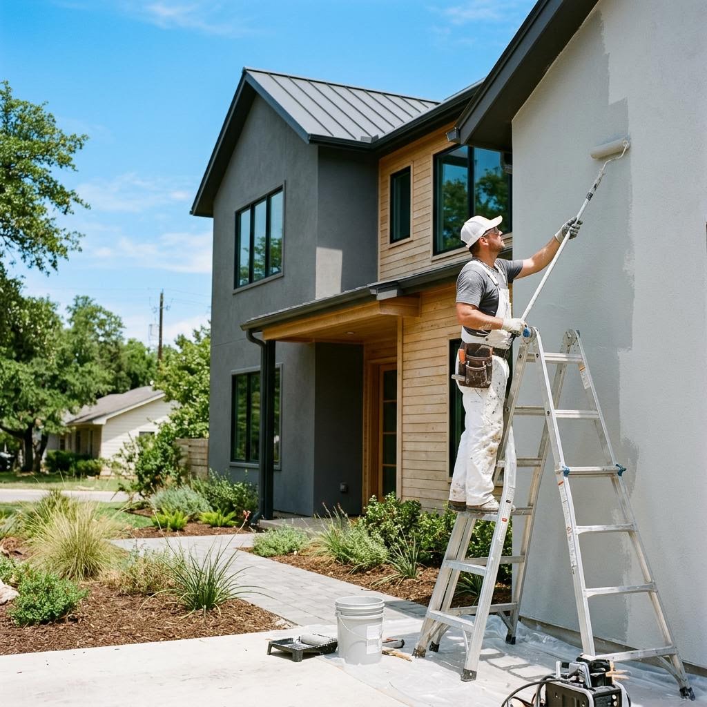 House painting in Austin TX - professional exterior painting service